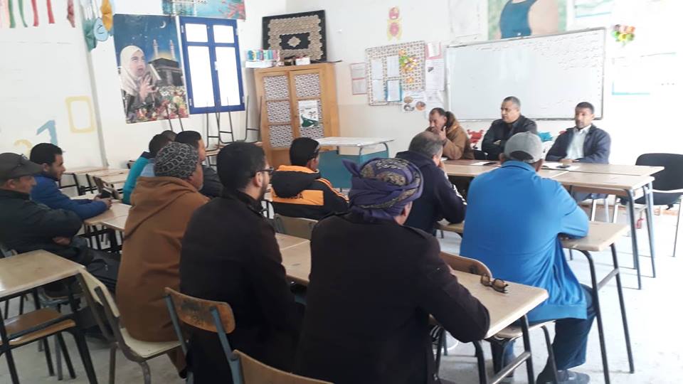جلسة تقييمية مع فرق الشرفي بعد نهاية مرحلة الذهاب